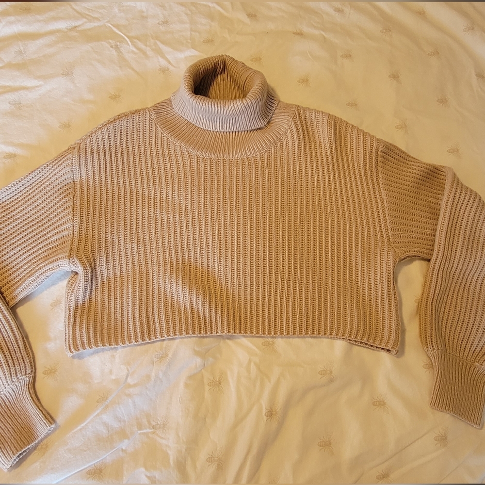Size M cropped turtleneck sweater